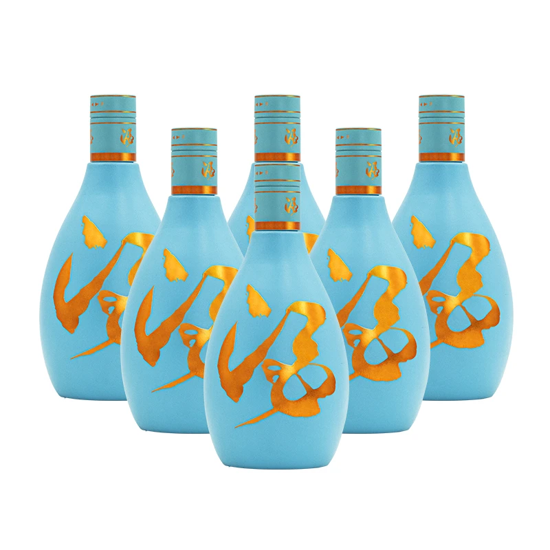 永兴恒金奖荣耀浅蓝色皮箱  475ml*6瓶  原箱  清香型白酒53度