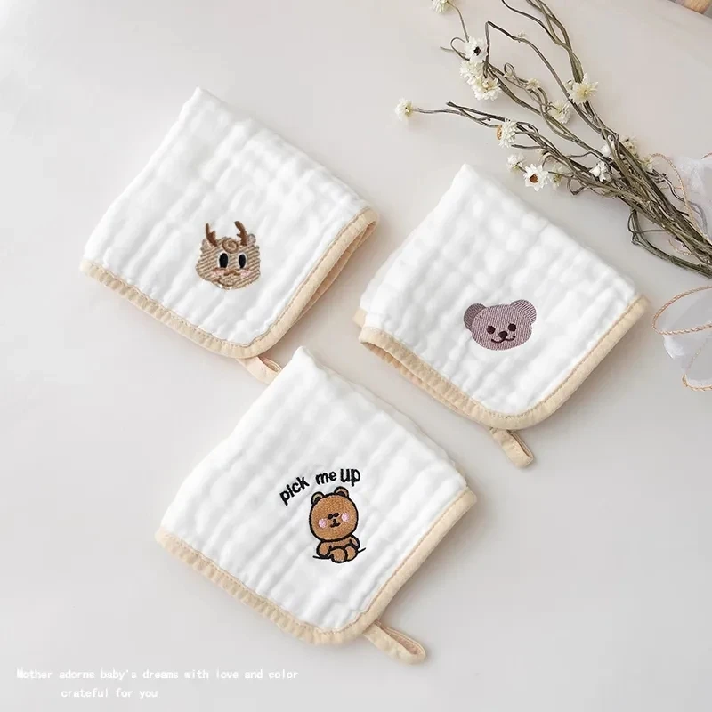 泡泡纱小方巾3条装