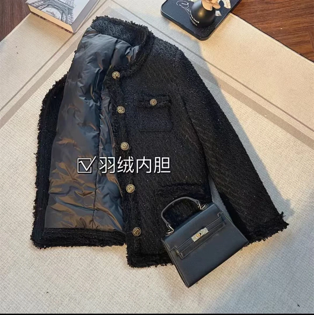 《星回》2025秋冬季新款黑色系气质高级感百搭小香风外套