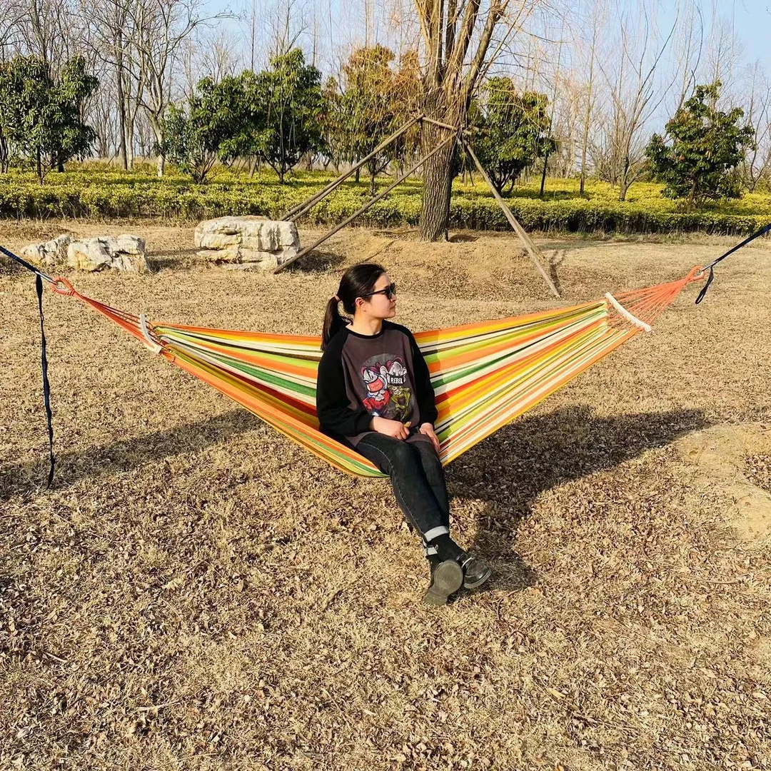 户外吊床户外秋千成人儿童防侧翻野营耐磨舒适加厚牢固透气便携