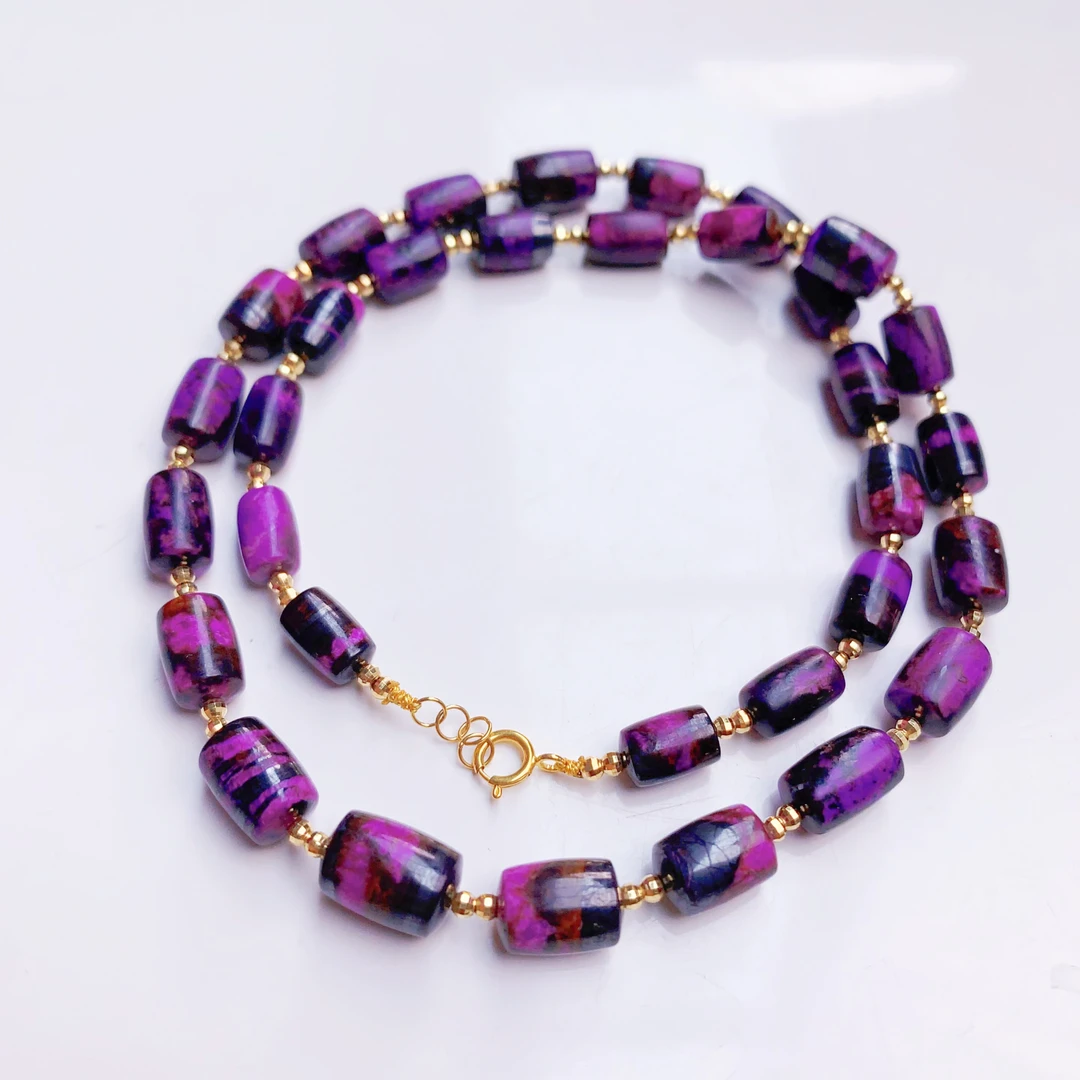 匡氏臻选 收藏级舒俱来丝绒紫桶珠项链 Z-HL-A8980（多样性发一）