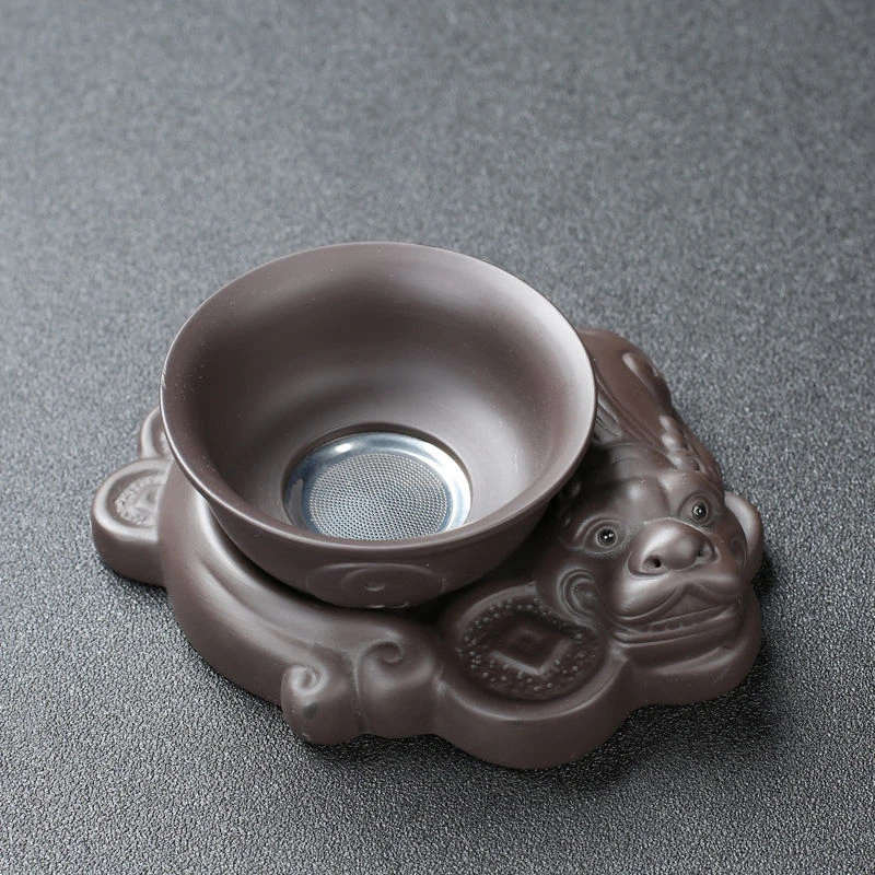 紫砂茶漏茶滤过滤器分茶器创意网纱功夫茶具配件家用泡茶器茶道