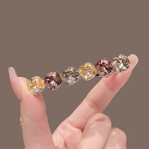 046小确幸~水晶高端精致满钻鸭嘴发夹