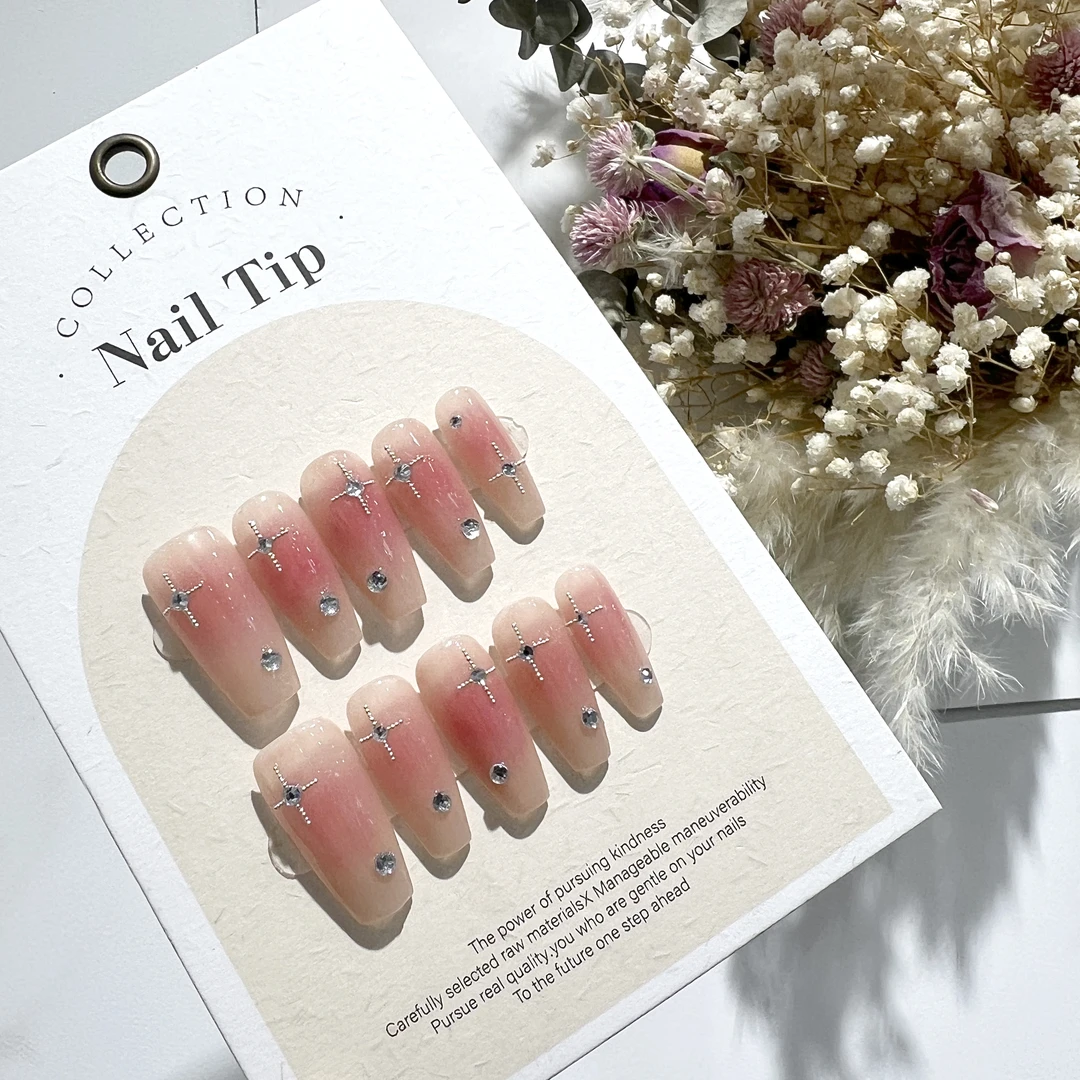 紫缘门美甲钻款穿戴甲定制穿戴式可拆卸美甲贴片