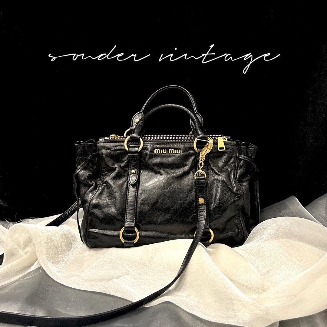 95新 MIU MIU/缪缪 miumiu单肩斜挎包机车