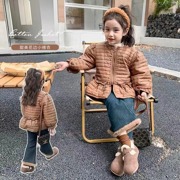0171女童棉服冬装外套秋冬款洋气冬季儿童短款棉袄