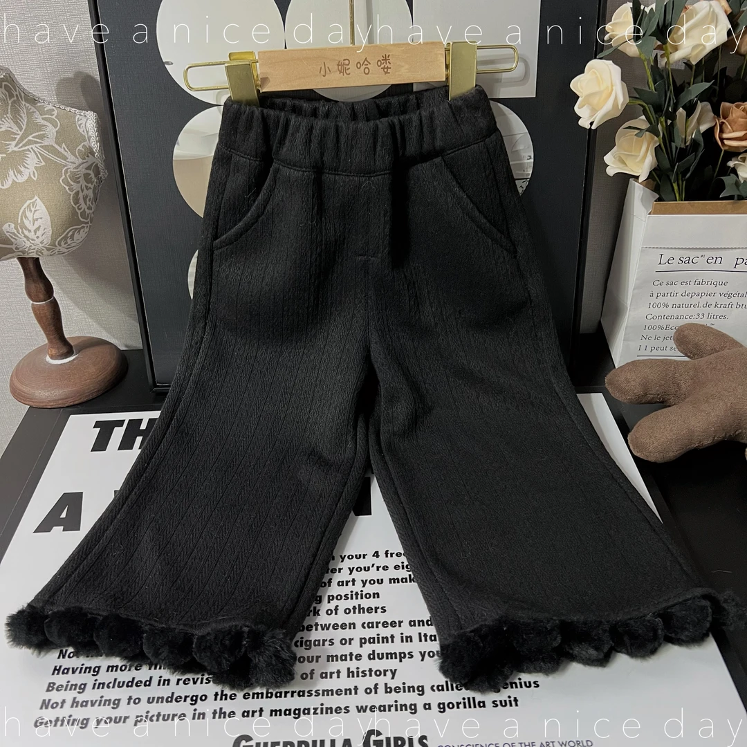 0269款女童裤子冬装儿童加绒裤女孩加厚休闲裤宝宝秋冬新款童装