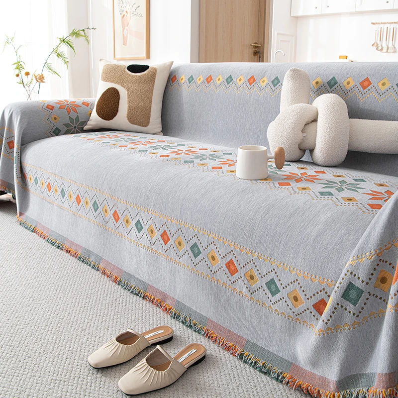 波西米亚沙发巾盖布全包万能盖毯四季通用一体式全盖沙发套罩坐垫