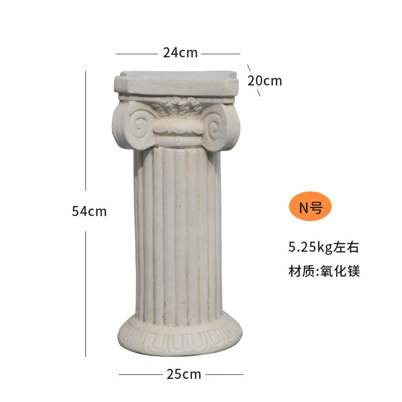 欧式圆形高脚杯罗马花盆大复古做旧别墅装饰摆件花园阳台圆柱清仓