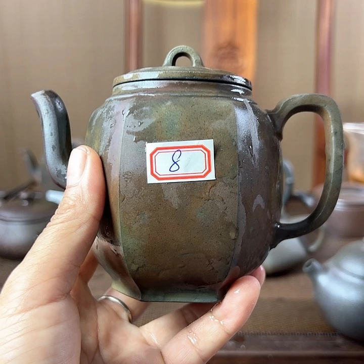 戬谷龙窑坭兴陶柴烧茶壶8