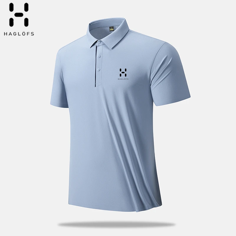 HAGLOFS火柴棍polo衫t恤短袖男夏季运动休闲商务冰丝透气翻领半袖