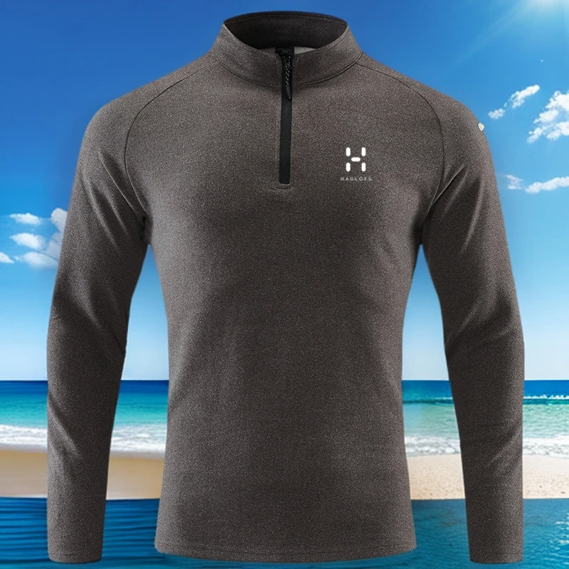 【专柜正品】火柴棍秋冬半拉链卫衣T恤男透气弹力户外运动休闲长袖