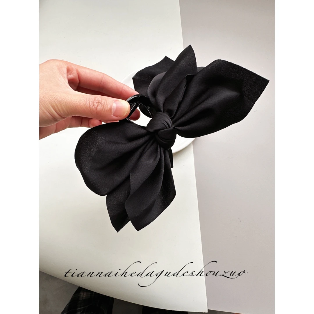 简约韩气大大发抓 秋冬气质蝴蝶结发饰发夹盘发夹大抓夹