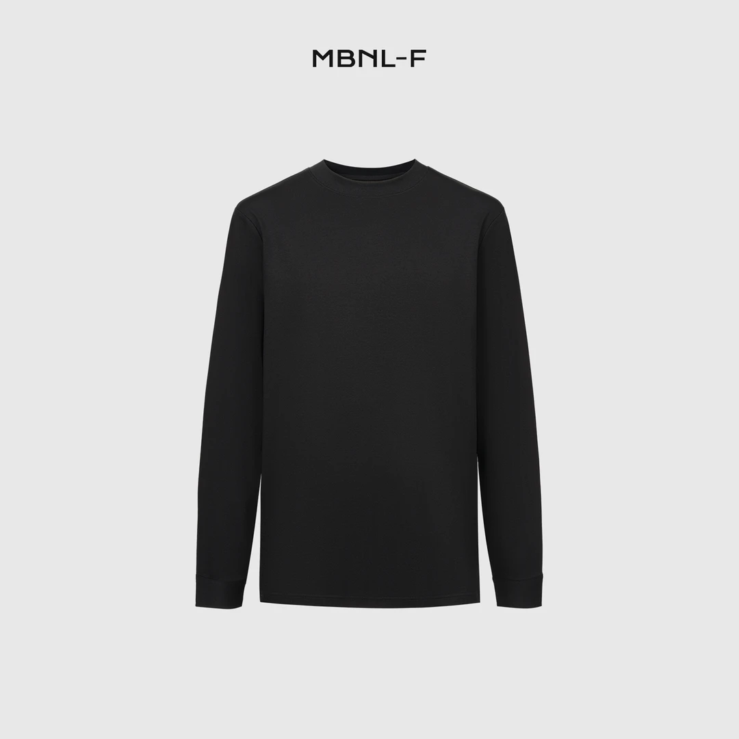 MBNL-F「纽扣袖T恤」秦磊男装秋冬款设计感纯色打底衫LL-3007