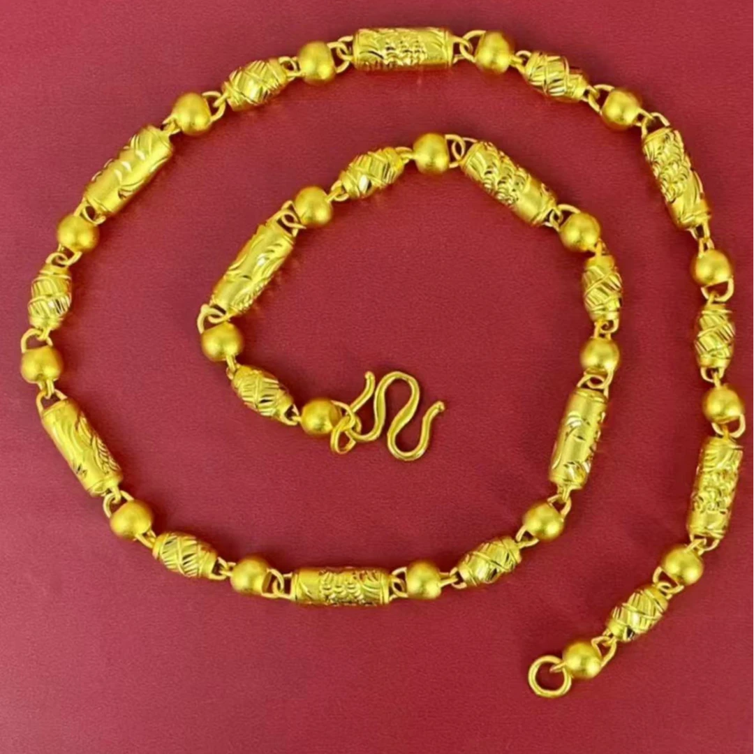 合金项链 【全家福项链】男士男款时尚金色不掉色霸气潮流