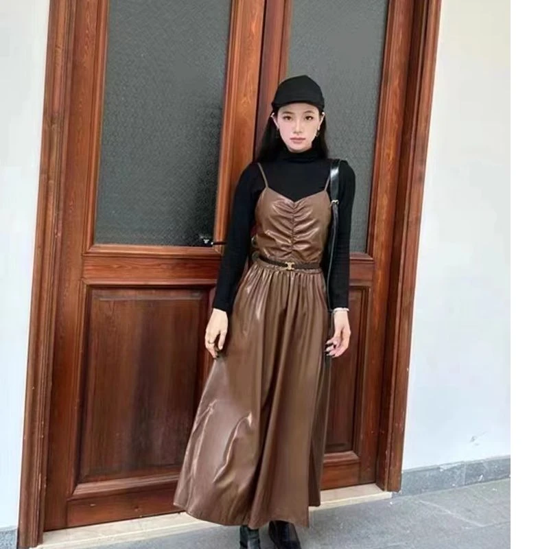 《雨桐精选11.28》法式复古优雅吊带裙两件套-3273