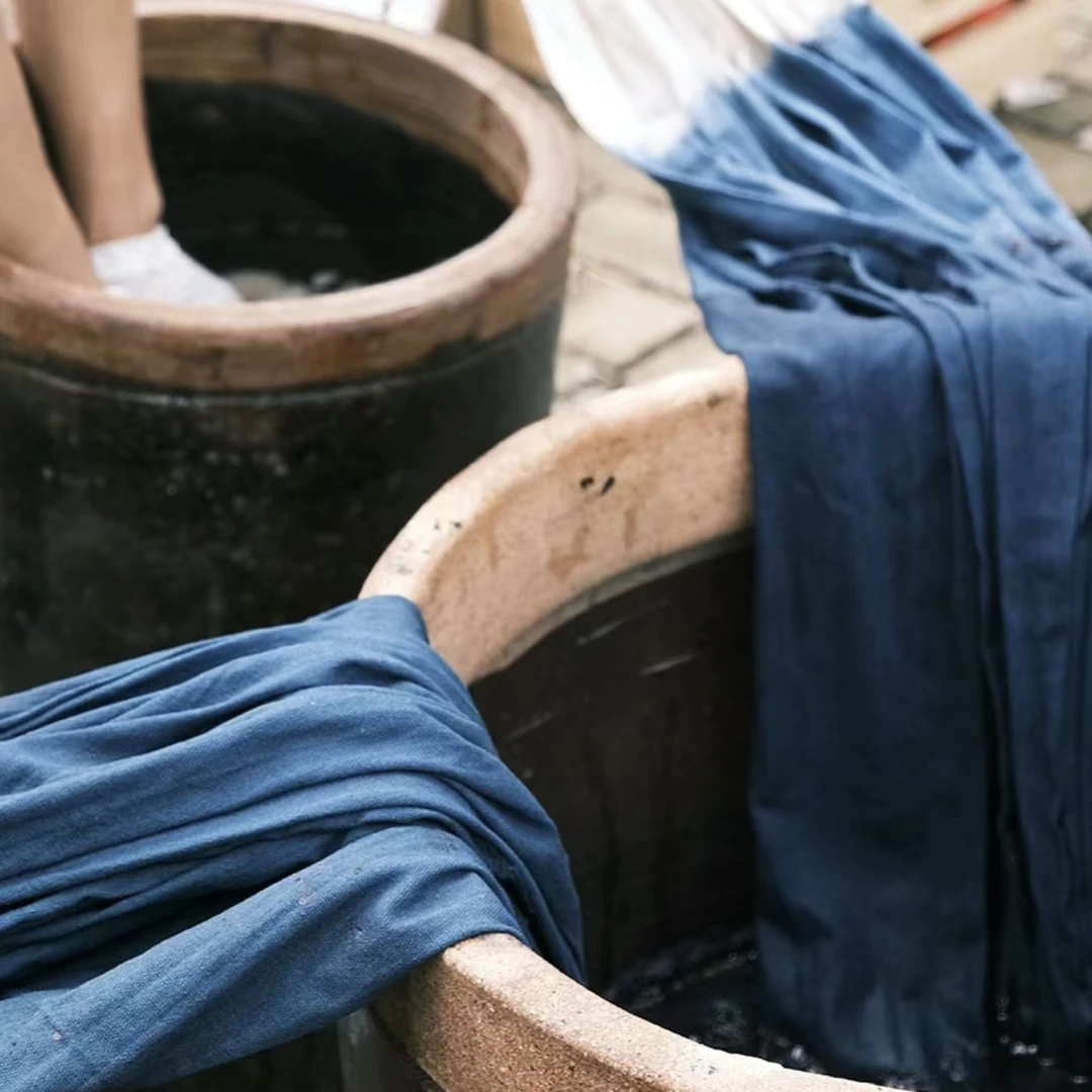 云洗蓝 通用现货3号定制手工植物染扎染文创用品（孤品/福利品）