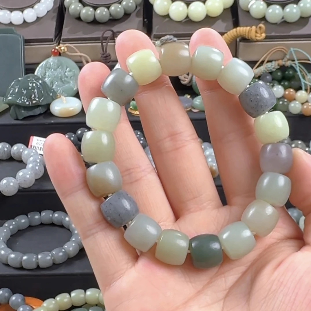 和田玉多宝卡12直切18颗