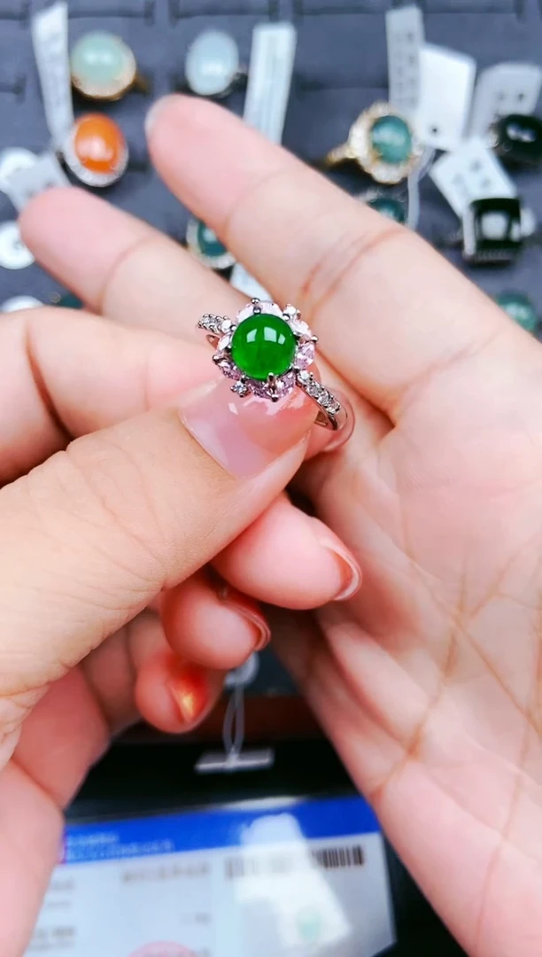 【闪购商品】翡翠戒指银S925镶嵌11111111
