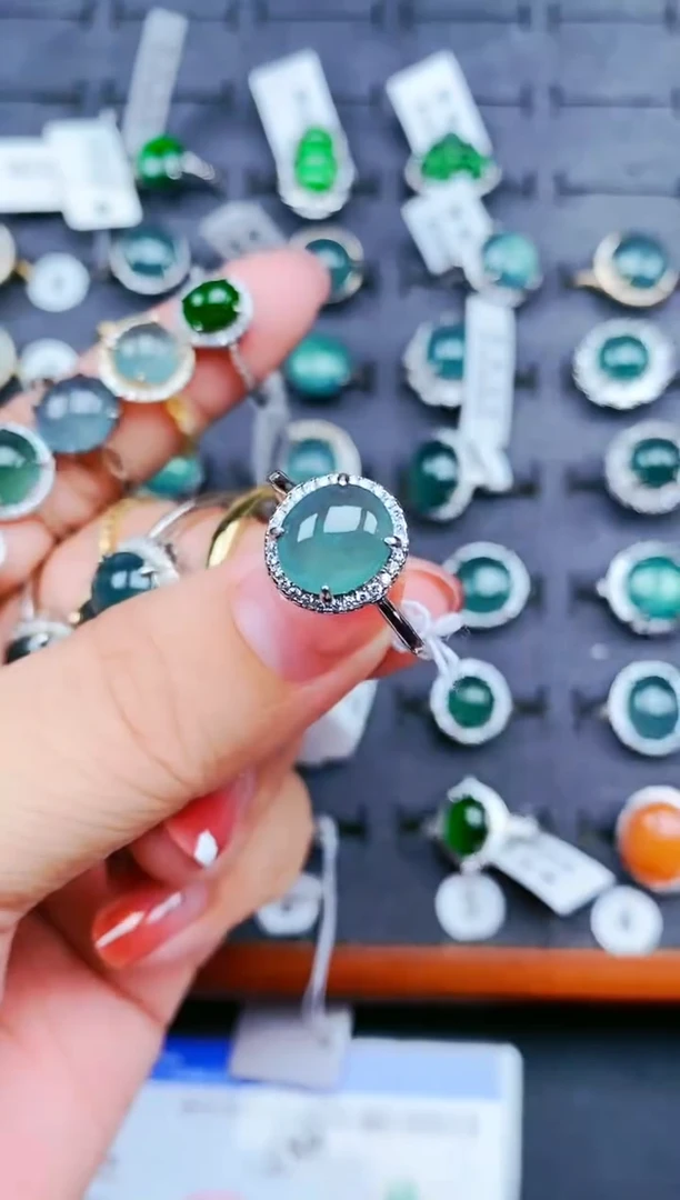 【闪购商品】翡翠戒指银S925镶嵌111111111111