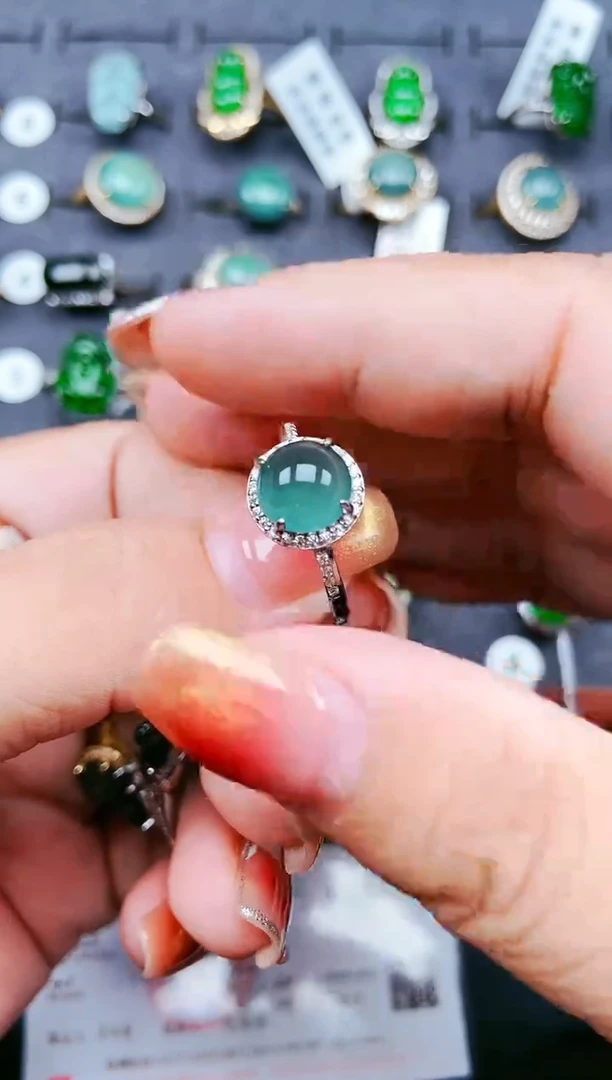 【闪购商品】翡翠戒指银S925镶嵌111111111