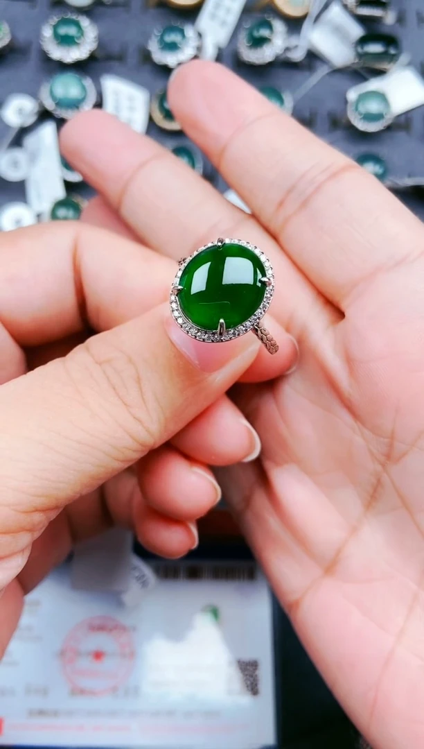 【闪购商品】翡翠戒指银S925镶嵌11111111