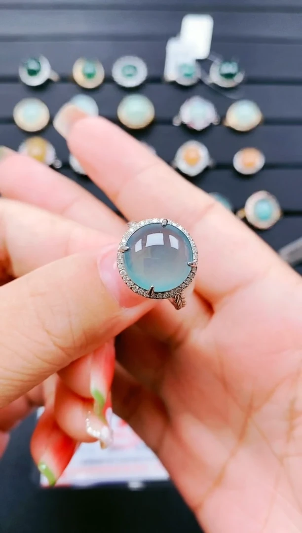 【闪购商品】翡翠戒指银S925镶嵌00000000000