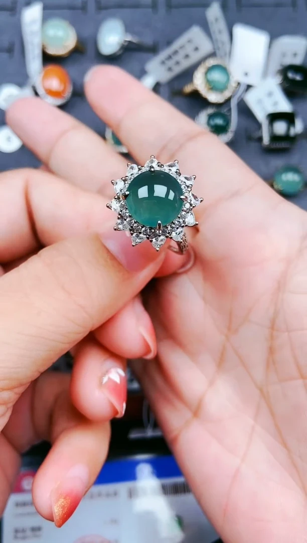 【闪购商品】翡翠戒指银S925镶嵌11111111