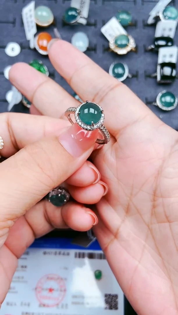 【闪购商品】翡翠戒指银S925镶嵌11111111