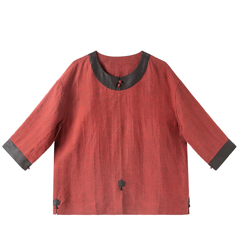 孤品福利 香云纱彩龟龟纹双面穿国风上衣 桑蚕丝新中式 长60