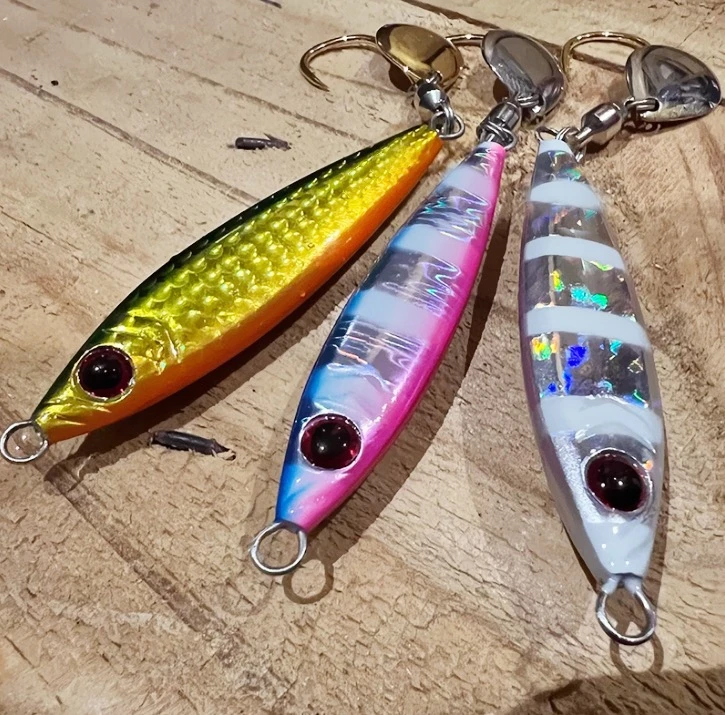 抽技CJ16铁板带亮片钩亮片钩铁板饵全UV系列30g 40g 60g 80g 马鲛