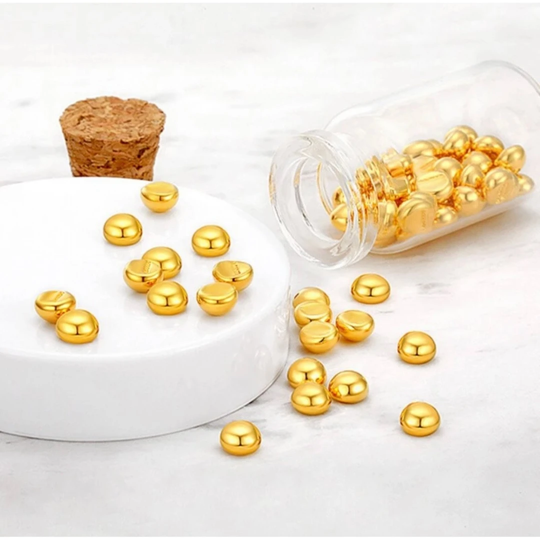 旺旺金选 足金999 金豆豆1g 类目发一 多样性发一(带许愿瓶）