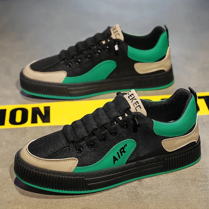 阿甘男鞋夏季2024新款透气百搭休闲板鞋男士潮流防滑耐磨运动潮鞋