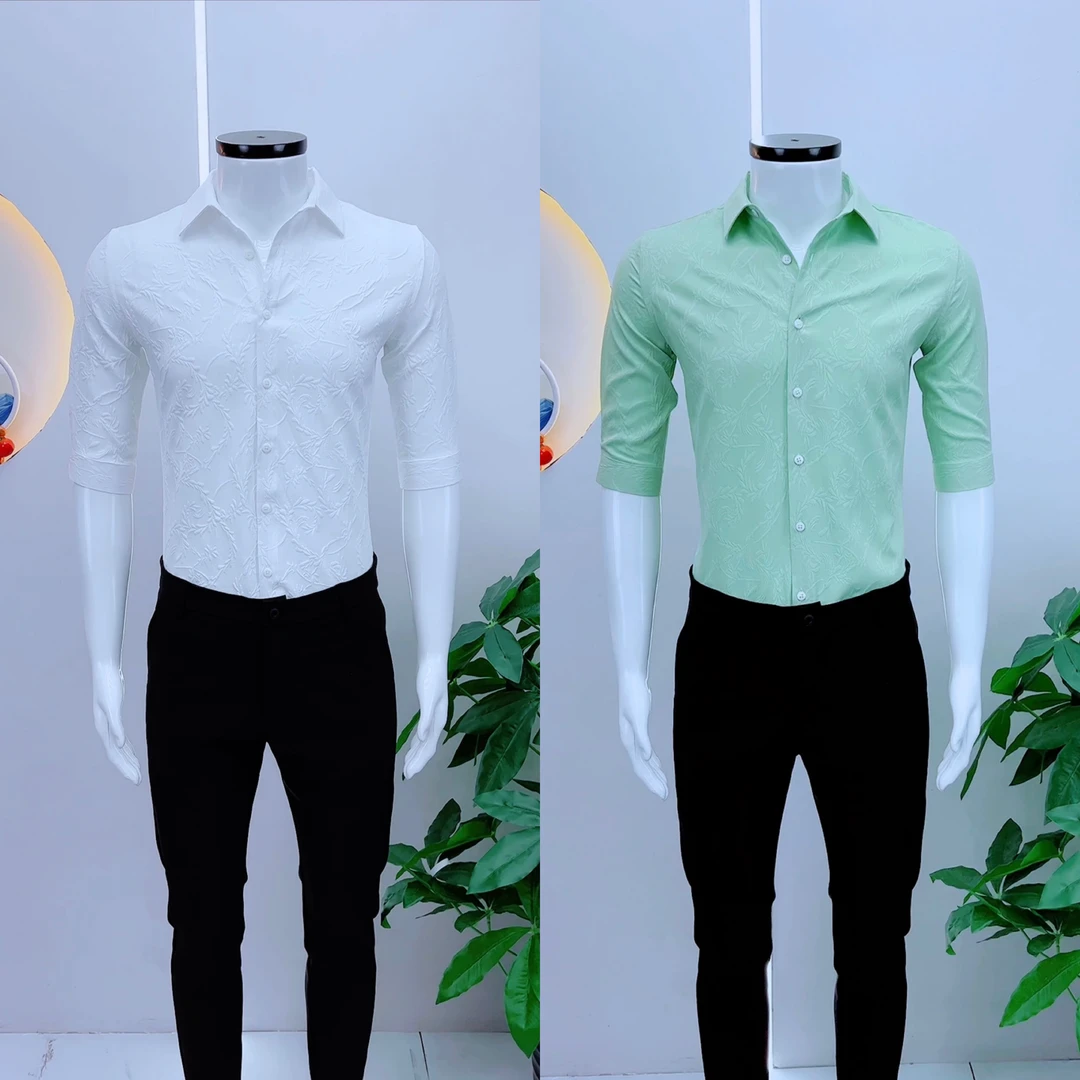 简约轻奢高级感新款小麦穗衬衫时尚修身帅气百搭个性潮流韩版衬衫