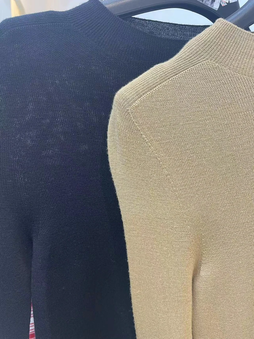 【逸诺女装】双色重工长袖时尚百搭毛衣 -EVEN22FW1001