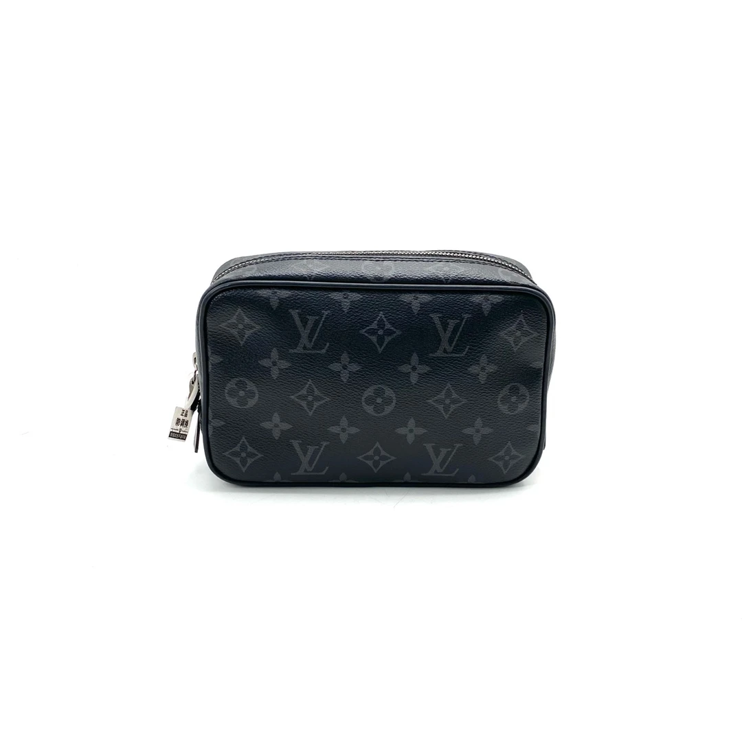 99新 LouisVuitton/路易威登 黑老花小号盥洗包 尺寸20/13