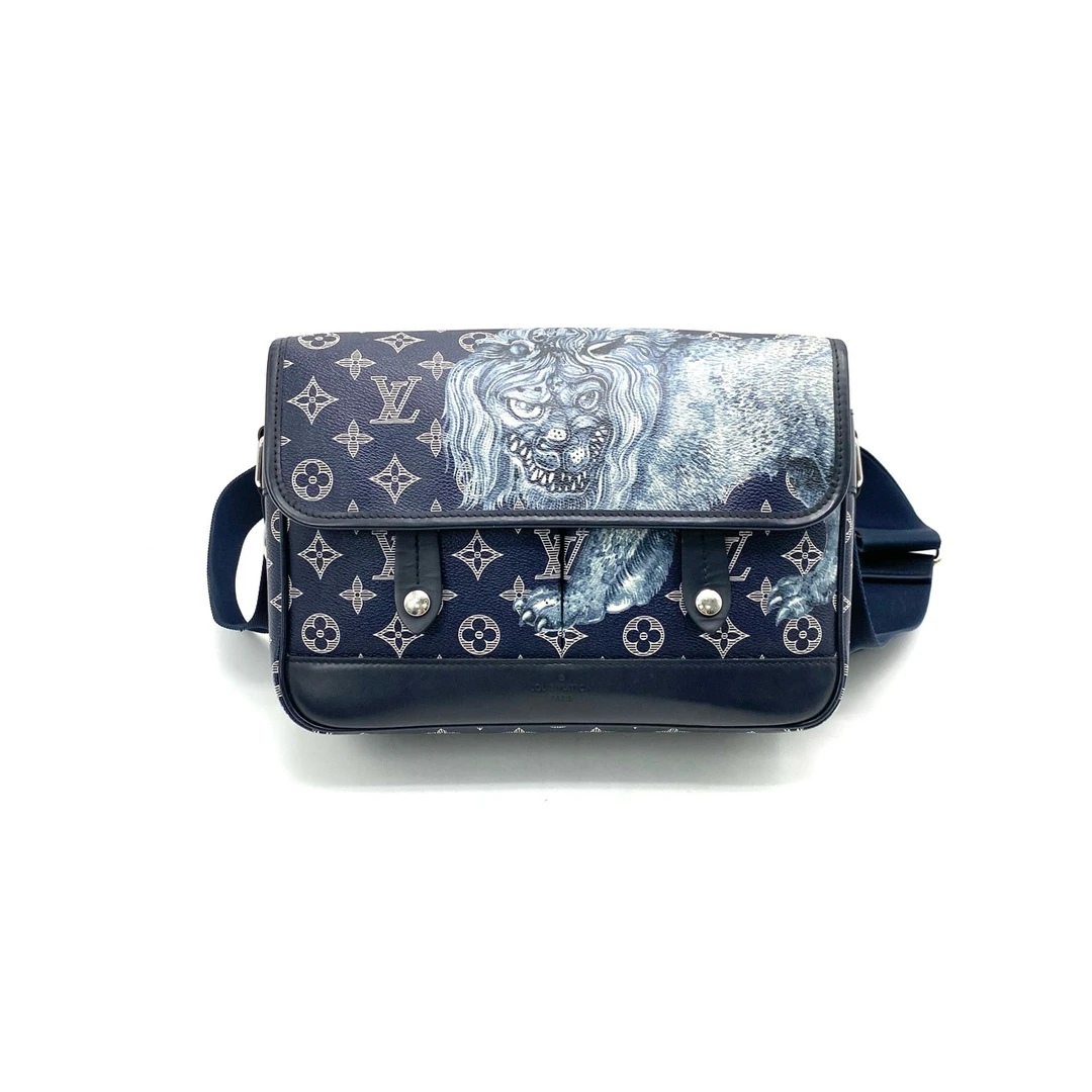 99新 LouisVuitton/路易威登 动物园限量款双扣邮差包尺28/19