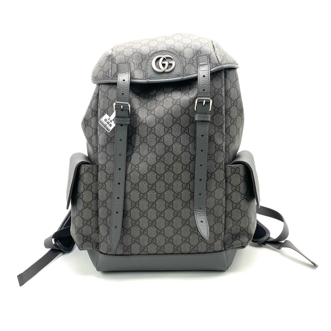 99新 GUCCI/古驰 经典老花双扣双肩包 尺寸40/24/16