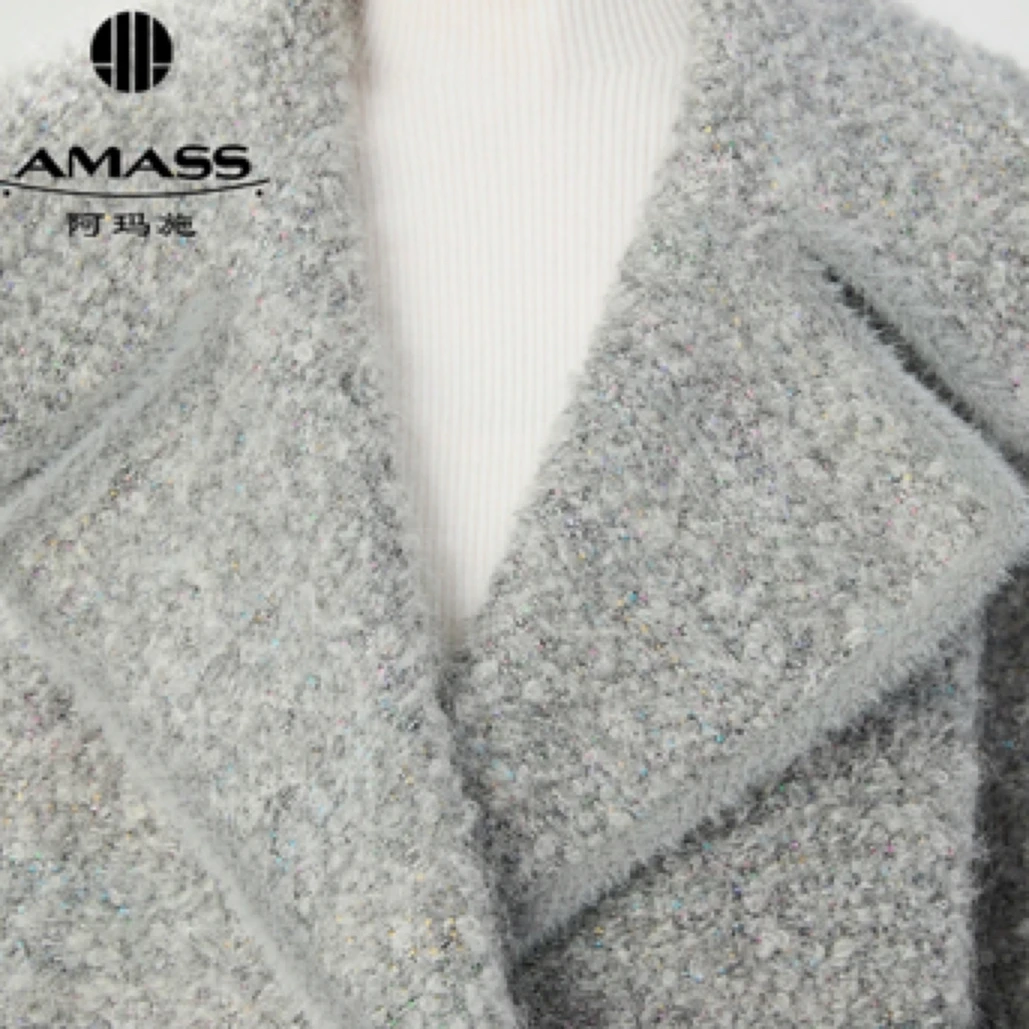 阿玛施新款星空灰大衣