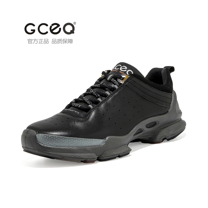 GCEQ户外大经典休闲鞋真皮头层牛皮鞋透气健步男士运动防水登山鞋