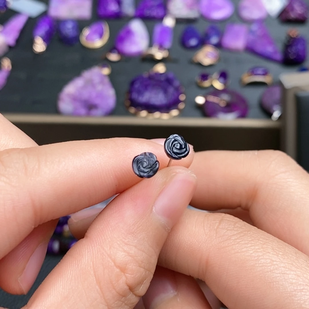 【闪购商品】苏纪石（舒俱来）耳针银S925镶嵌