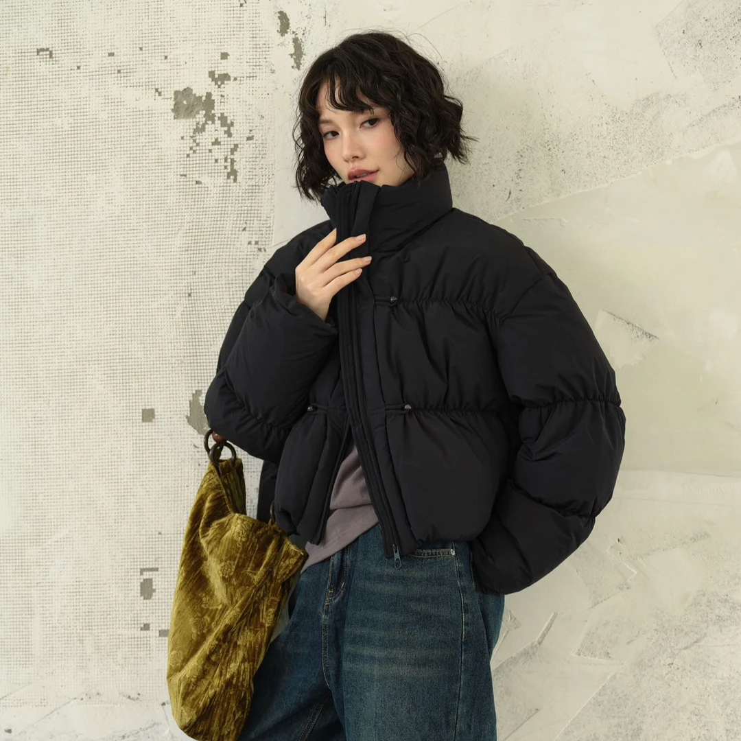 大七【新国标90绒】盘扣微国风系列-立领宽松版型-短款羽绒服女