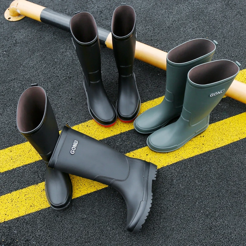 雨鞋男款高筒雨靴男士防滑水鞋时尚潮流防水鞋中筒工作胶鞋钓鱼鞋