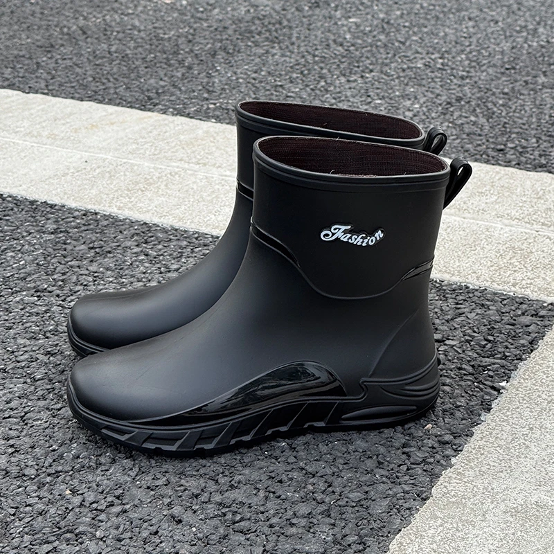 雨鞋男款时尚中筒防水雨靴防滑水鞋厨房工地耐磨外卖骑手专用胶鞋