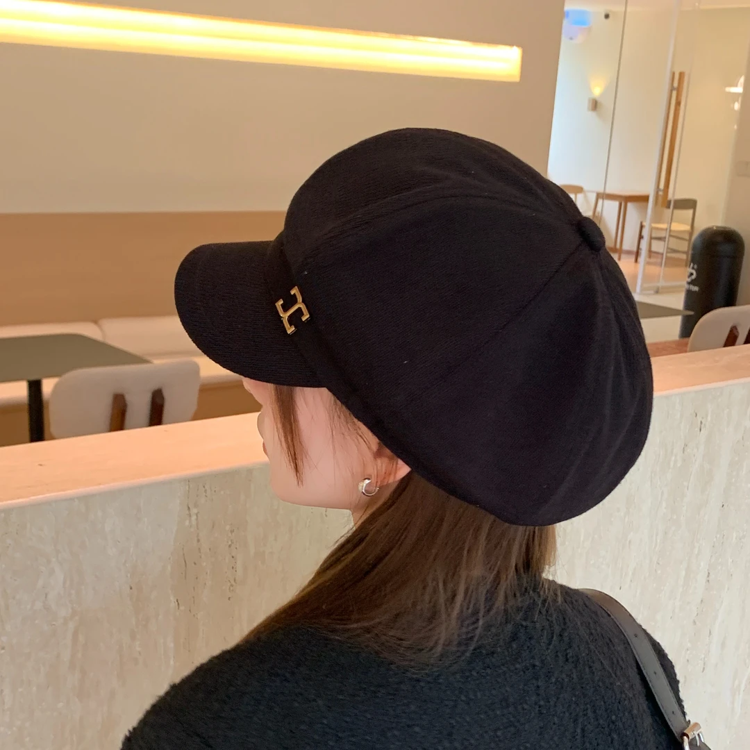 韩版新款贝雷帽子女显脸小文艺复古报童帽画家帽百搭八角帽英伦款