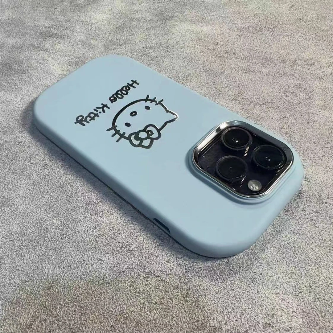 卡通可爱kitty猫适用苹果13手机壳iPhone14Promax磨砂11/12防摔软