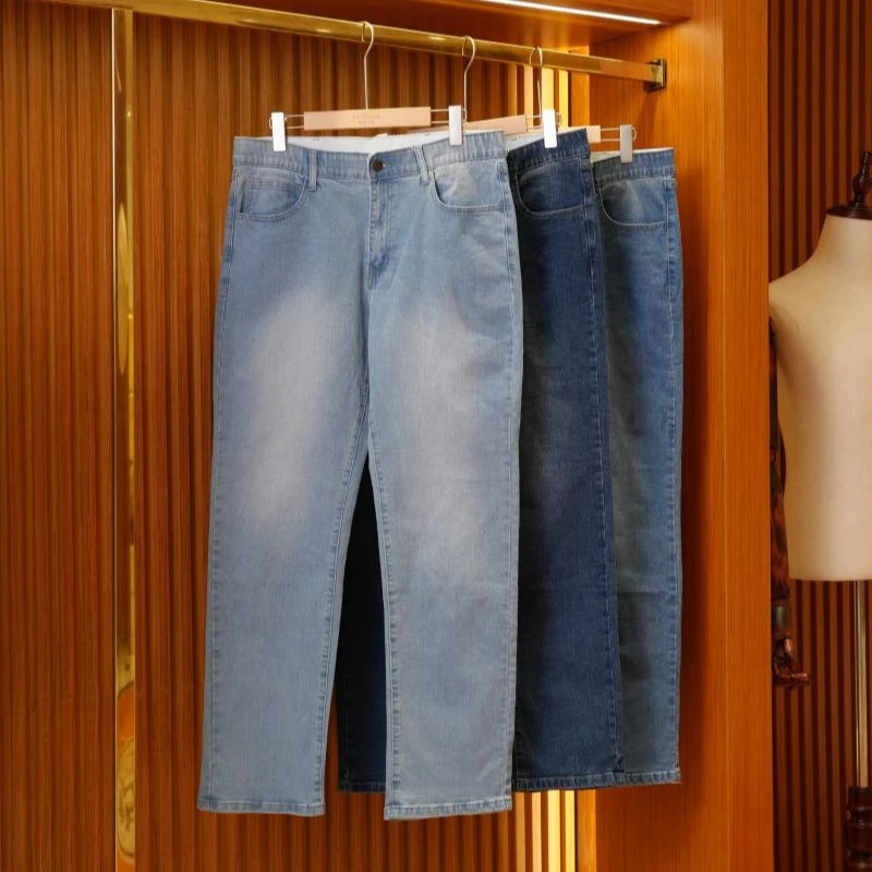 【李生严选】秋冬新品男士时尚休闲直筒水洗牛仔裤长裤 A453-6602