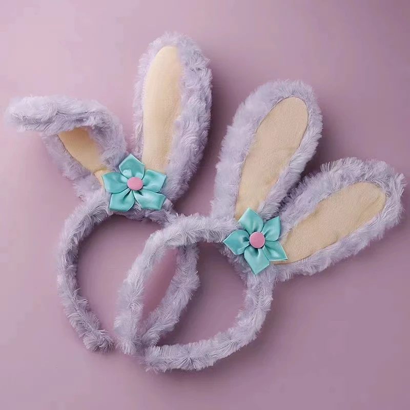 星黛露耳朵发箍卡通毛绒甜美ins少女心儿童兔耳朵新娘发箍头箍