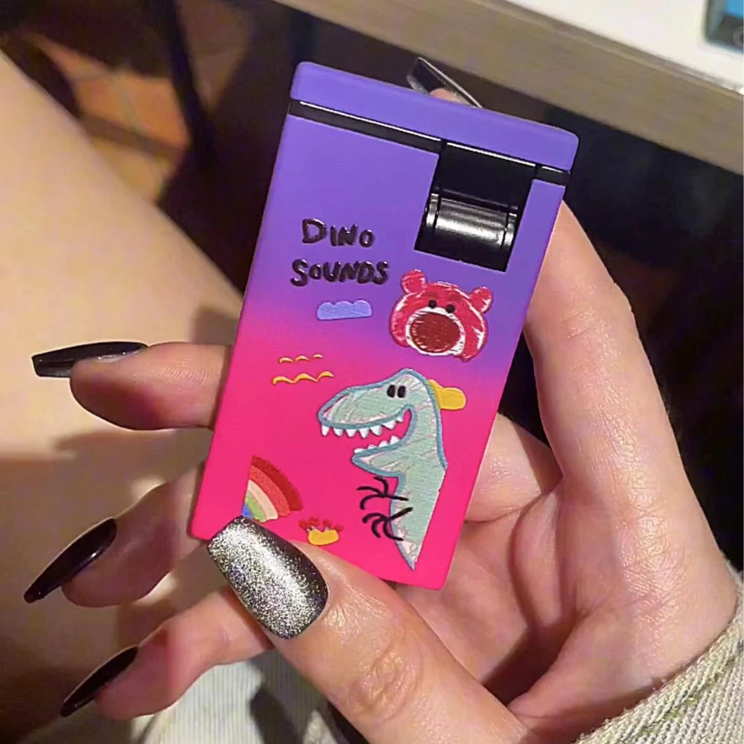 【SY】高档创意网红高颜值爱心打火机男士小熊小众个性ins刻字炫彩