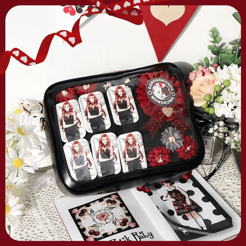 新款日系透明吧唧徽章痛包单肩斜挎小方包二次元漫展jk制服包Y410